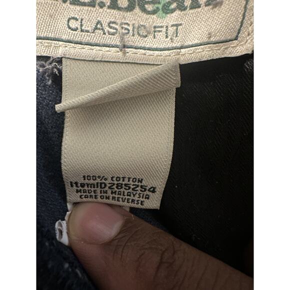 L.L. Bean Men’s 34 Corduroy Pants Blue - Picture 4 of 10